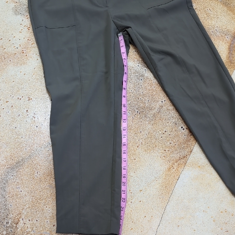 Alfani | Olive Green Stretch Comfy Trousers Comfy Office Size 14P - Picture 4 of 11